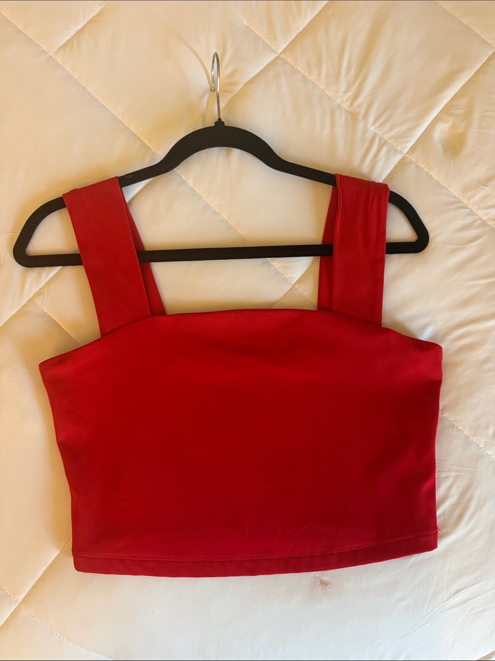 Dynamite Red Square-Neck Crop Top